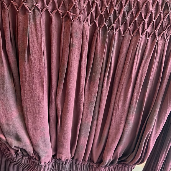 This adorable dress is burgundy with hombre tones - Picture 3 of 6